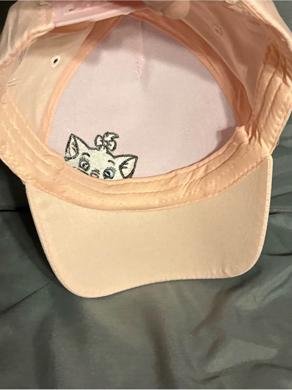 Disney Pink Aristocratic Cat Marie Hat with Embroidered White Kitten
